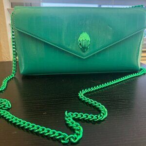 Kurt Geiger London Patent Leather Convertible Clutch Crossbody Shoulder Bag
